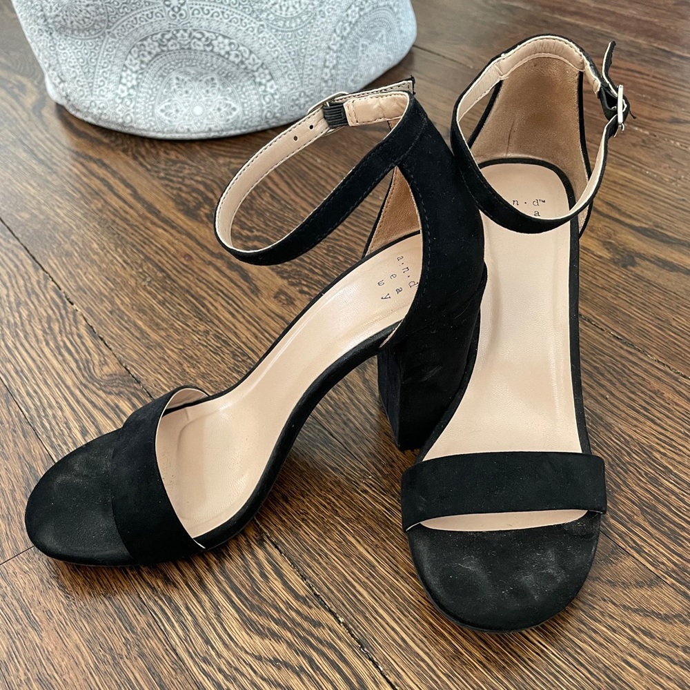 Black block heels. Worn once. Brand: A New Day